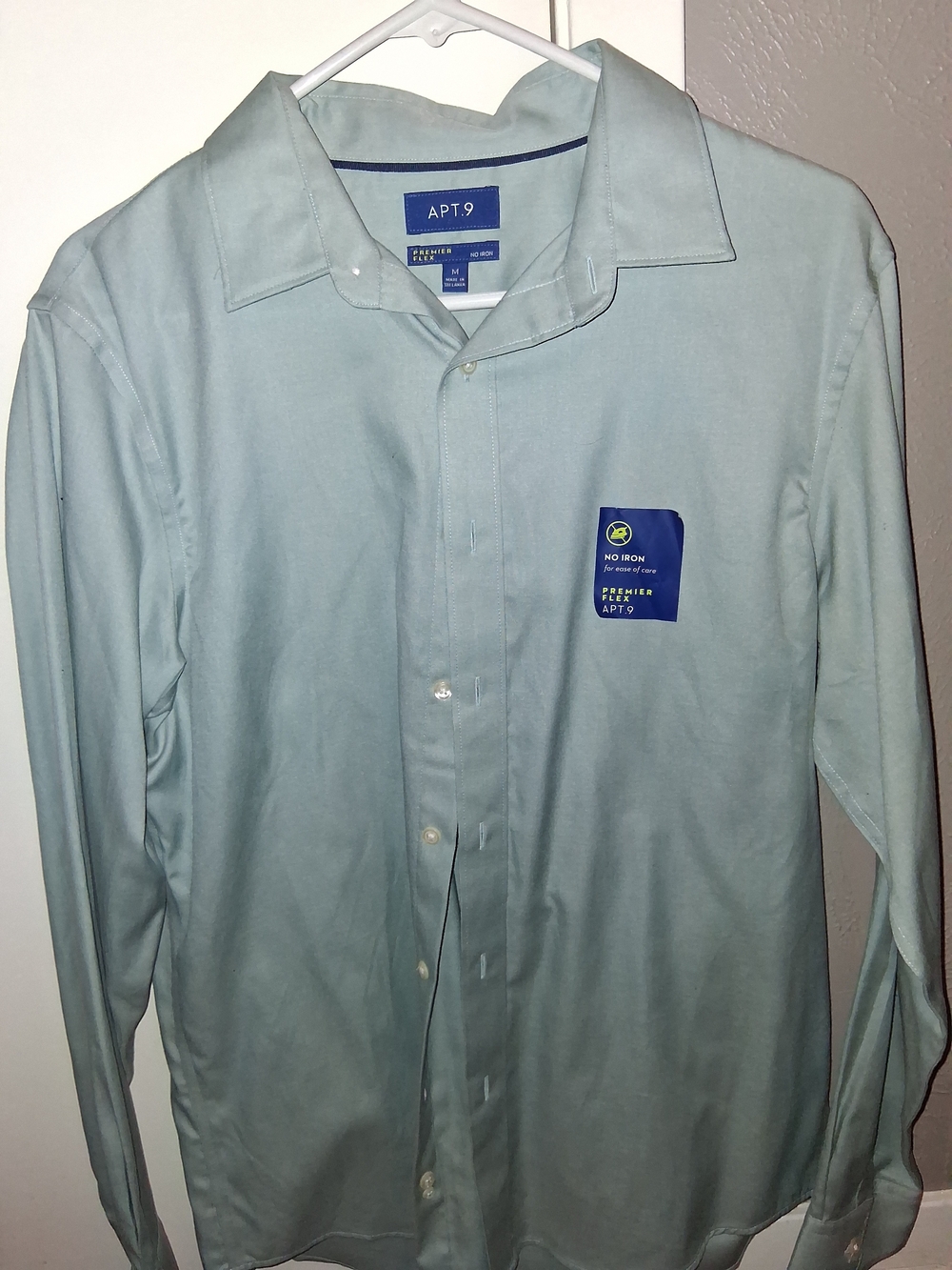 Apt. 9 Men's Pale Blue Long-Sleeve Dress Shirt